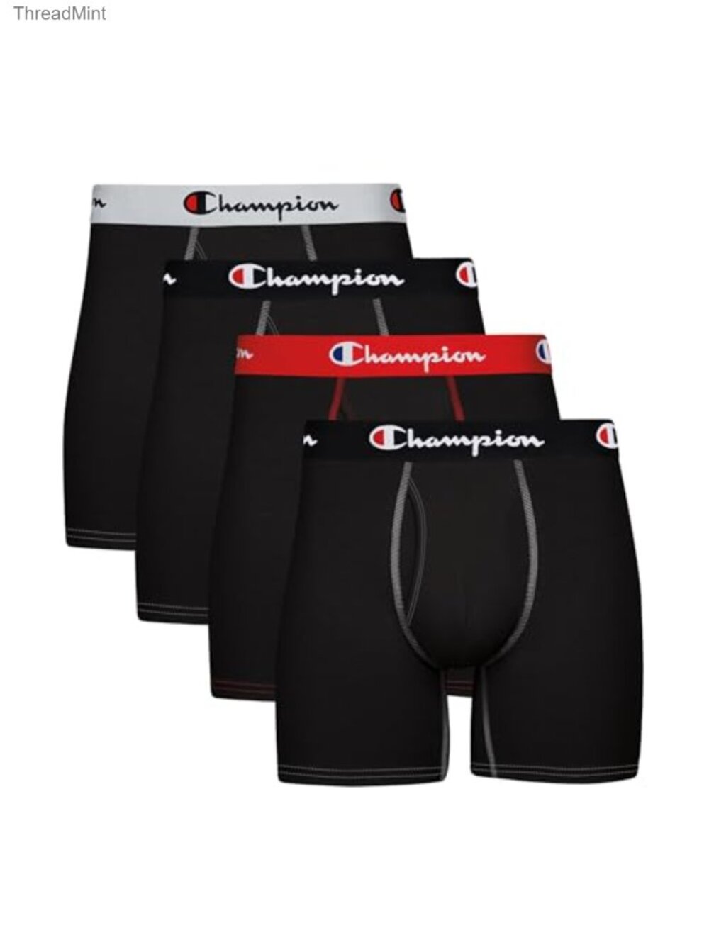 Men's Cotton Stretch Boxer Briefs 4 Pack Moisture Wicking Support Pouch